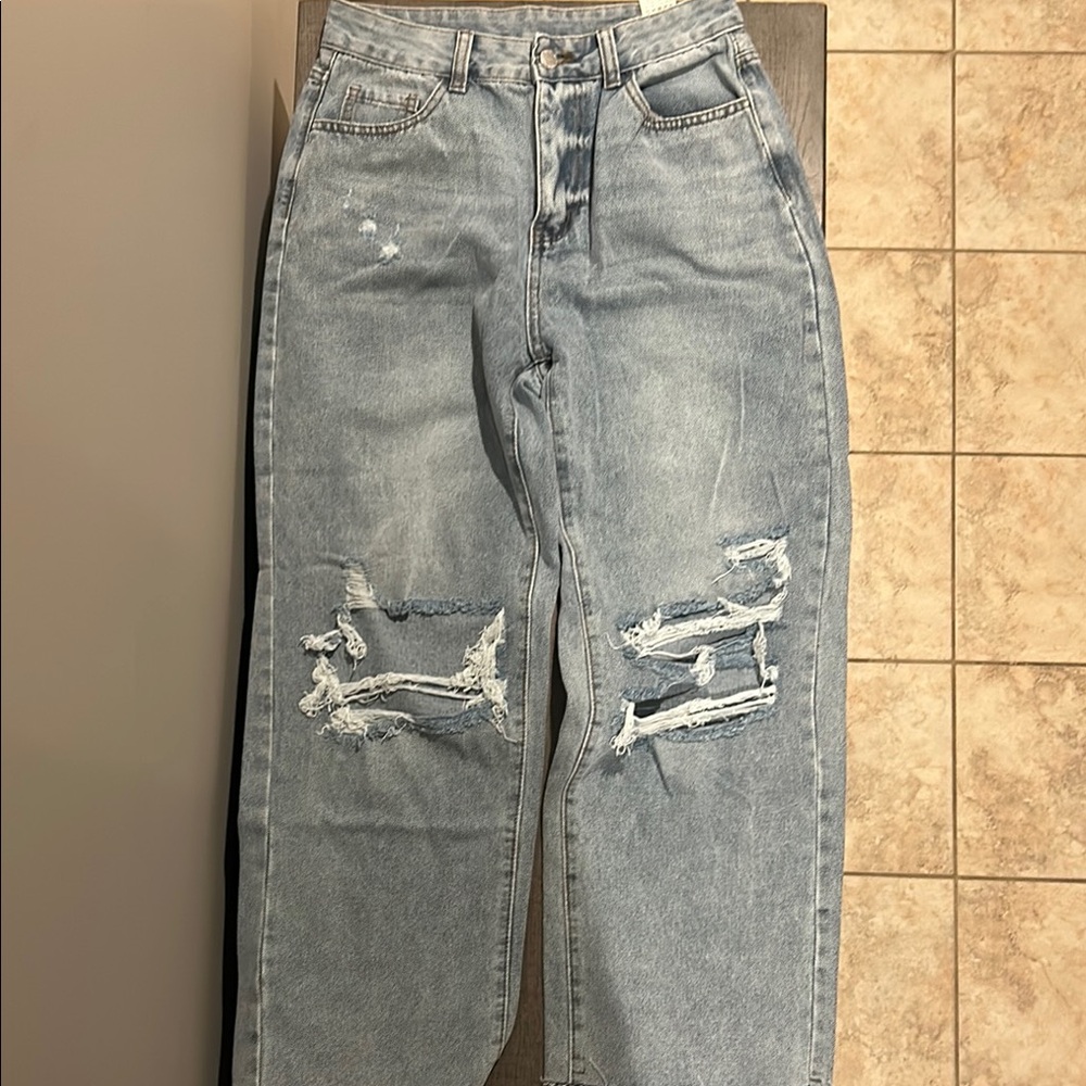 SHEIN Light Blue Denim Jeans